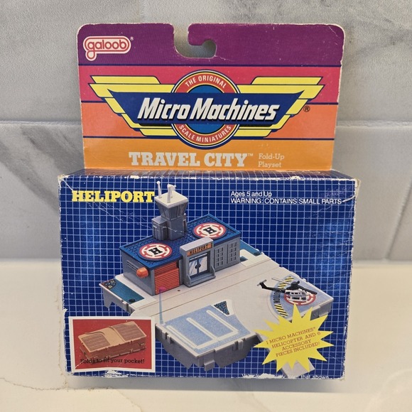 Micro Machine Travel City Fold Up Playsets by Galoob from 1989 - Picture 2 of 12